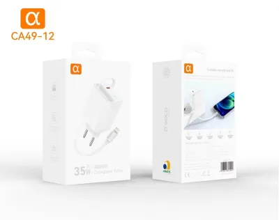 Carregador de carregamento rápido a'gold 35W CA49-12, compatível com celular e tablet, branco, design portátil