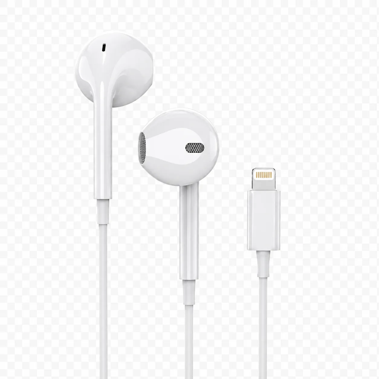 El-1411-5g Fones de ouvido ELETRO Ear7+ com som surround 360°, conector Lightning, confortáveis para uso prolongado