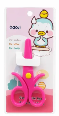 Tesouras fofas e coloridas da marca baoji, ideais para estudantes, design seguro e variado