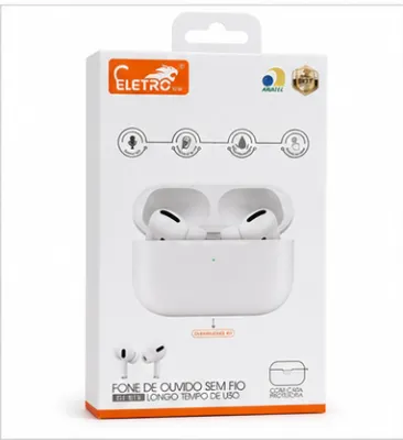 El-bt3 ELETRO无线耳机，长时间使用，白色，蓝牙5.0，降噪功能