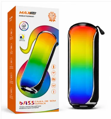 MAXNOE Bass音响，彩虹LED灯，便携式蓝牙音箱，极低音，适合派E