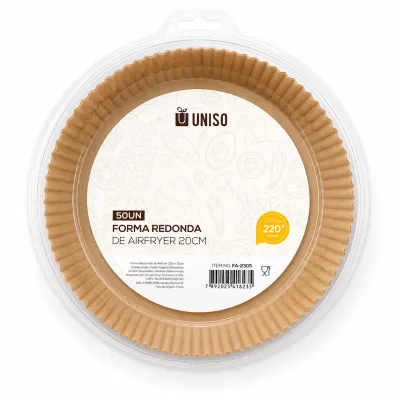 UNISO Forma Redonda de Airfryer 20cm, 50 unidades