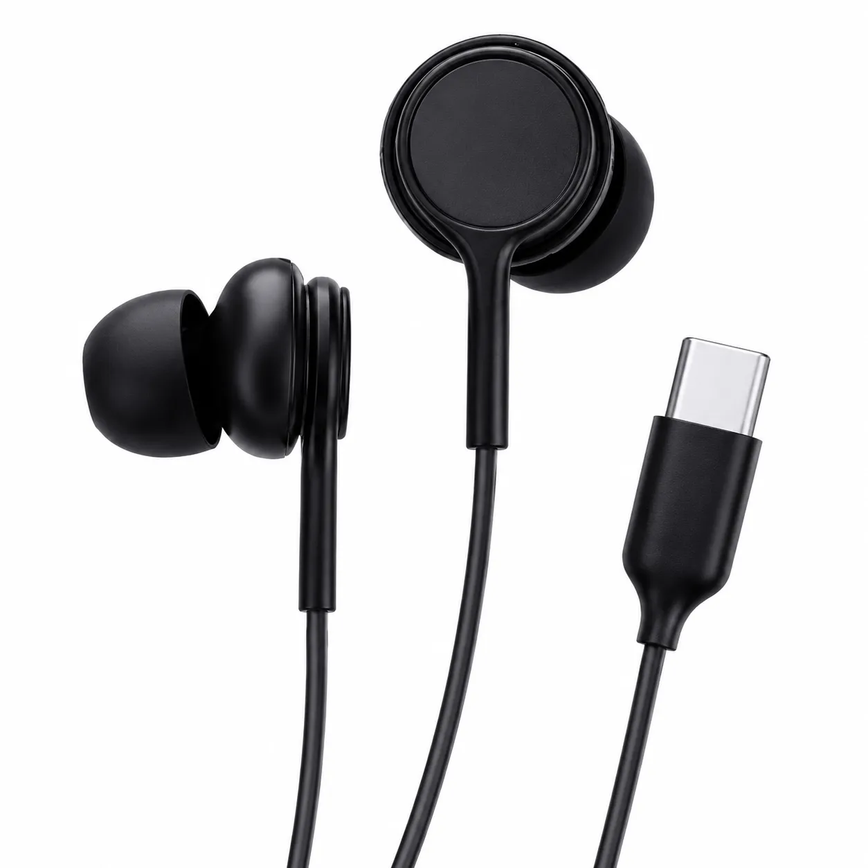 Fone de ouvido Eletro Tipo-C EL-1413, preto, compatível com smartphones, som claro