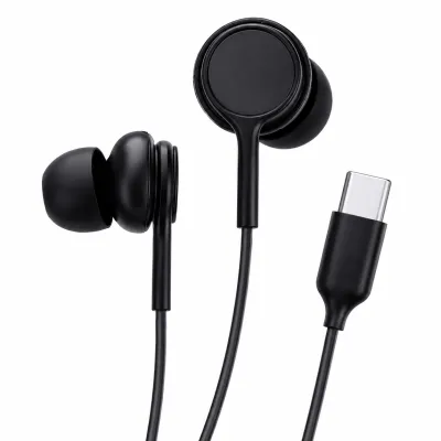 Fone de ouvido Eletro Tipo-C EL-1413, preto, compatível com smartphones, som claro