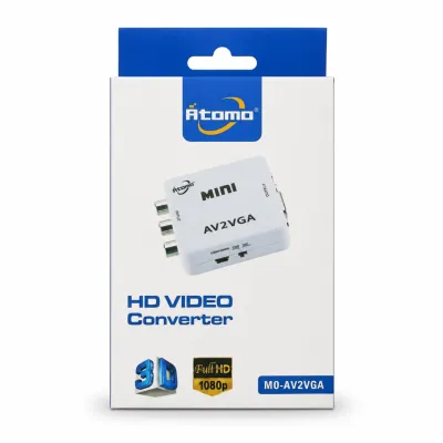Conversor de Vídeo HD Atomos AV2VGA, suporte 1080P, design mini