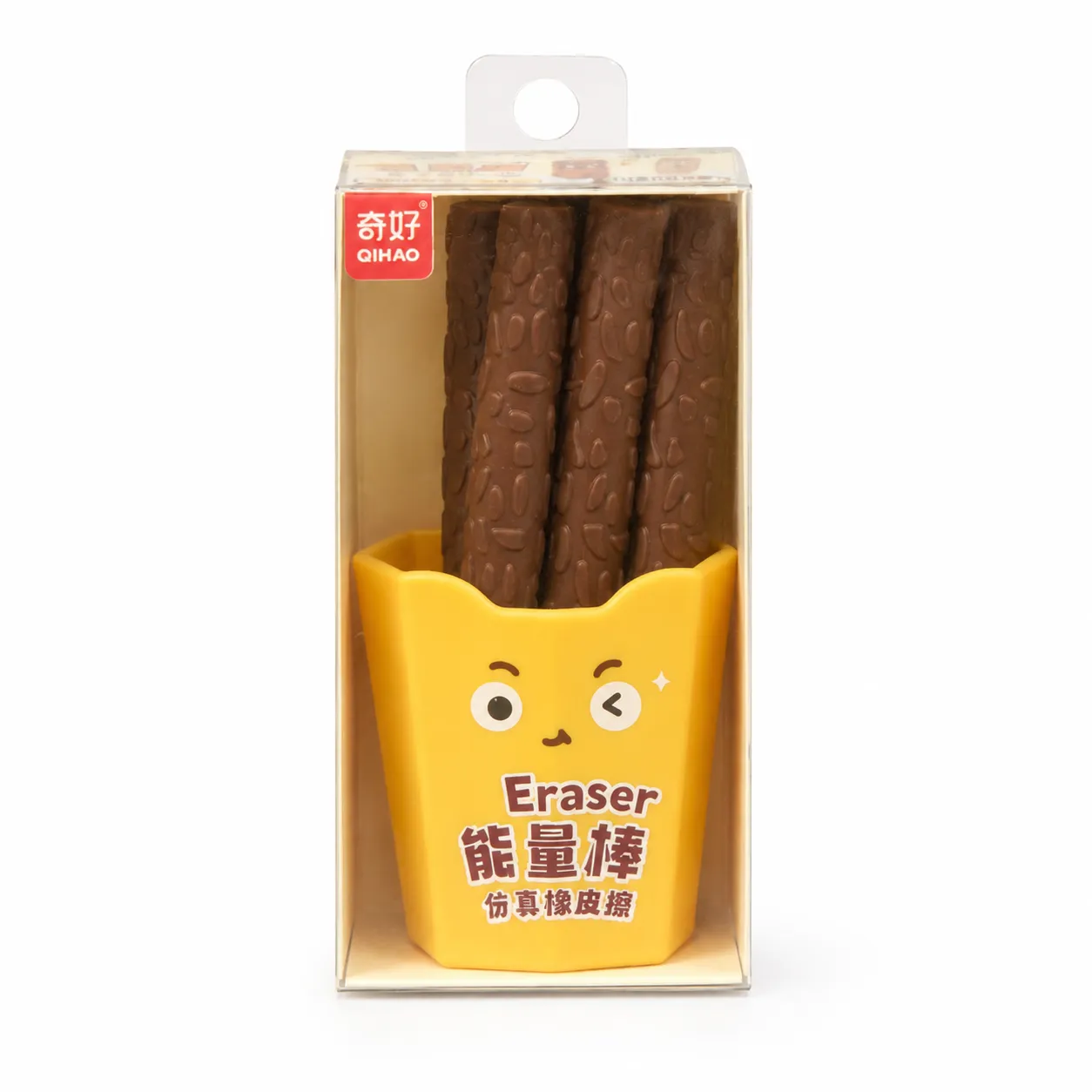 可爱巧克力棒橡皮擦 6支装 学生文具 适合儿童