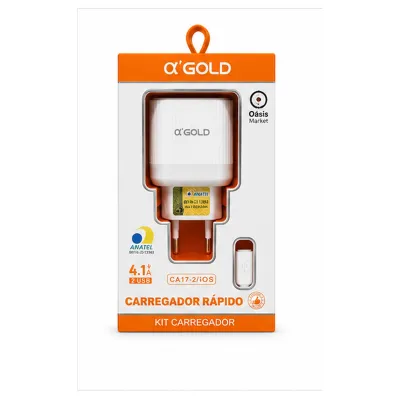 α GOLD 快充充电器 CA17-2/iOS，2 USB接口，4.1A，适用于多种设备