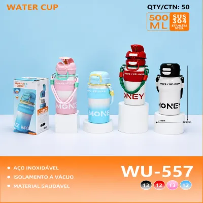 Wu-557 Bule de Aço Inoxidável 500ml Garrafa Térmica Portátil, Várias Cores