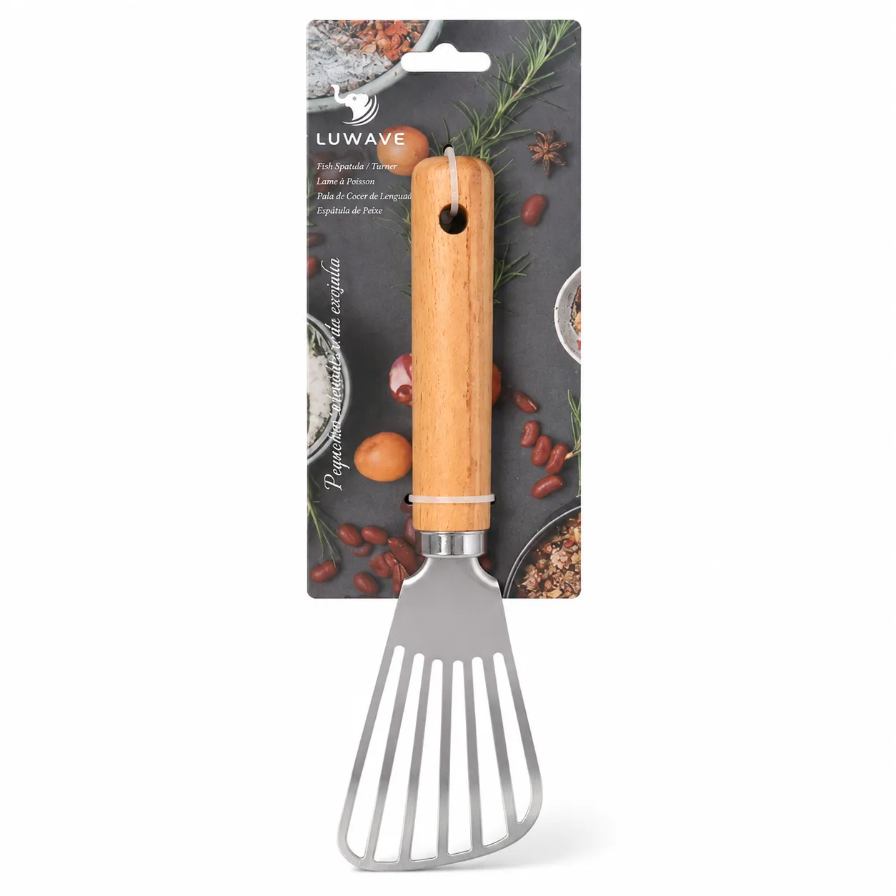 Garfo de jardinagem Luwave em aço inoxidável, cabo de madeira, ideal para jardins e vasos, durável e confortável