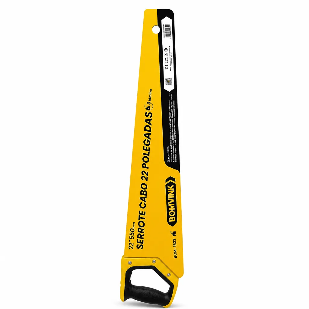 Serrote Bomwin 22 polegadas, ideal para cortes em madeira, design durável, cabo confortável