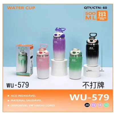 Copo de aço inoxidável Wu_579 500ml, várias cores disponíveis