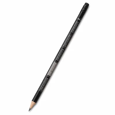 Lápis multifuncional Win, preto, com régua, ideal para desenho e medição