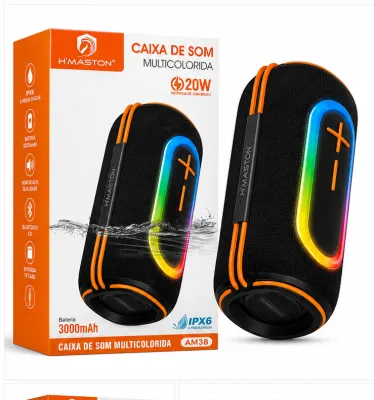 H'MASTON AM38 多彩蓝牙音箱 3000mAh 防水 IPX6 20W