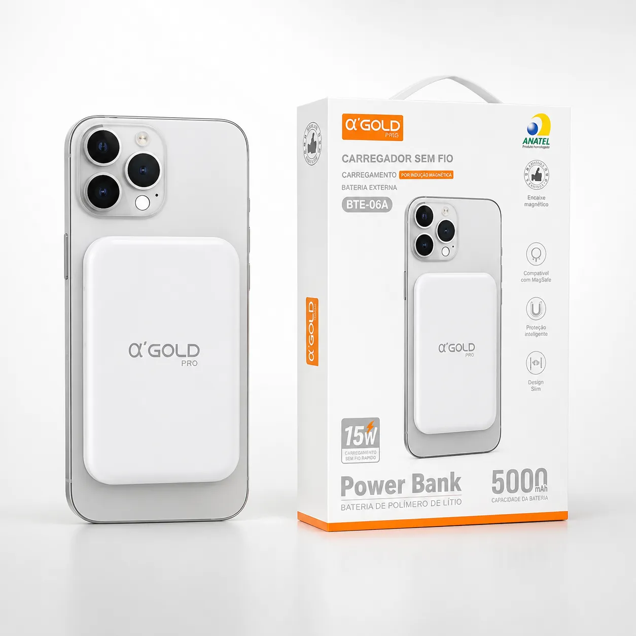 α‘GOLD BTE-06A 磁吸移动电源 5000mAh 7.5W