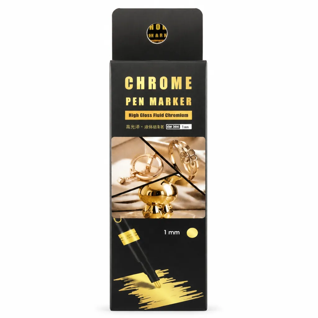 铬色笔记马克笔 1mm 适用于多种表面