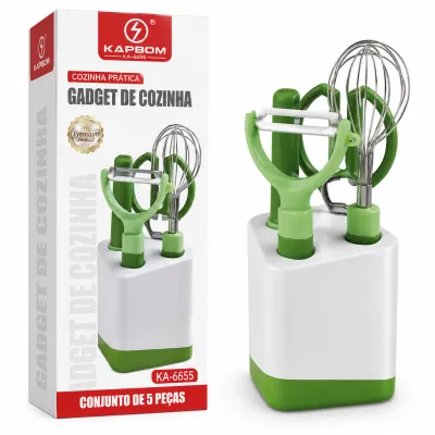 KAZOM Conjunto de Cozinha KA-6555, 5 peças, verde, utensílios de confeitaria práticos