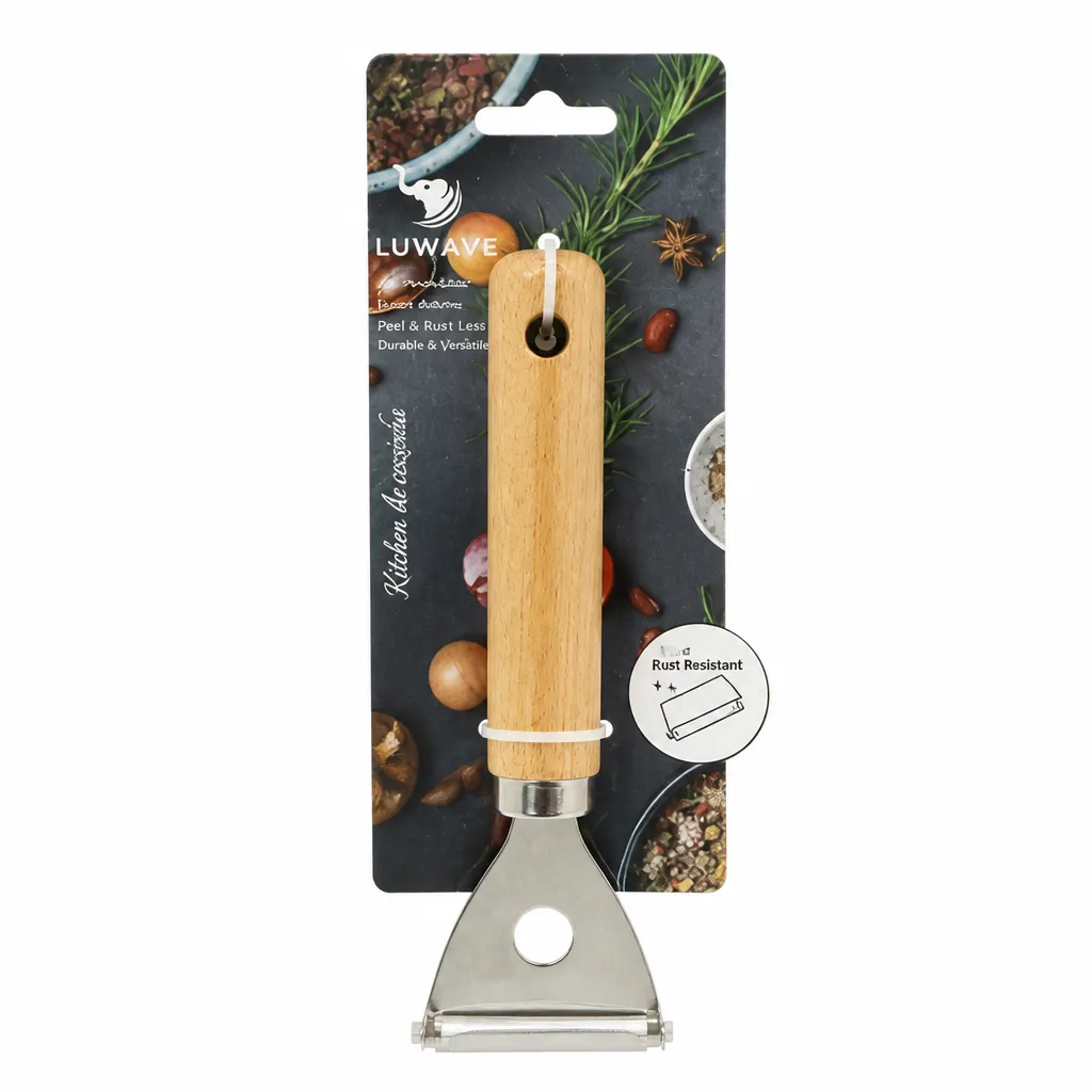 Luwave espátula de madeira, ferramenta multifuncional de cozinha, ideal para limpar e raspar restos de alimentos