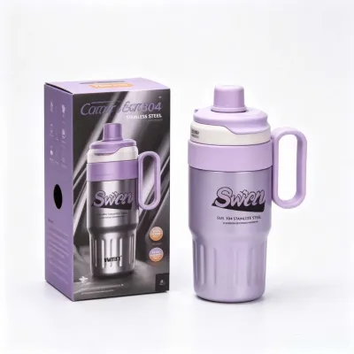 Copo de água em aço inoxidável 304, 780 ml, design à prova de vazamentos, ideal para esportes e uso diário, disponível em quatro cores