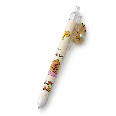 Caneta com design de urso fofo e penduricalho, ideal para estudantes e uso no escritório