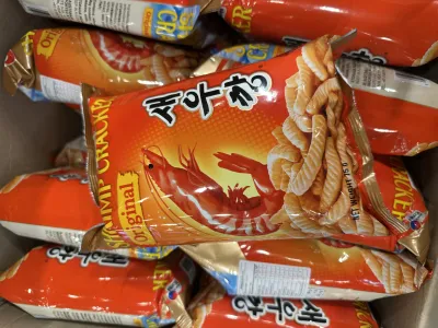 Salgadinho de camarão coreano sabor original