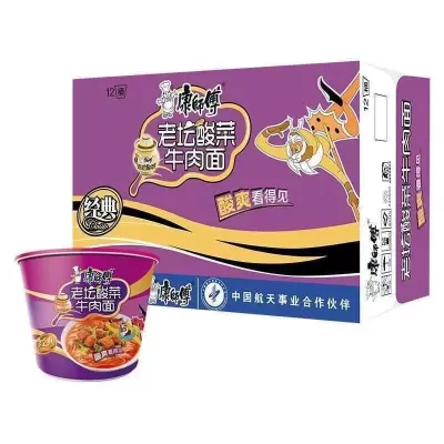 康师傅老坛酸菜牛肉面桶装