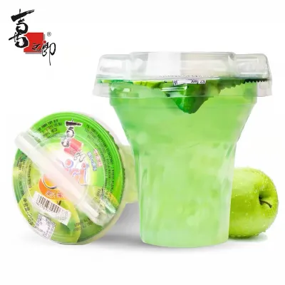 Suco de gelatina sabor maçã