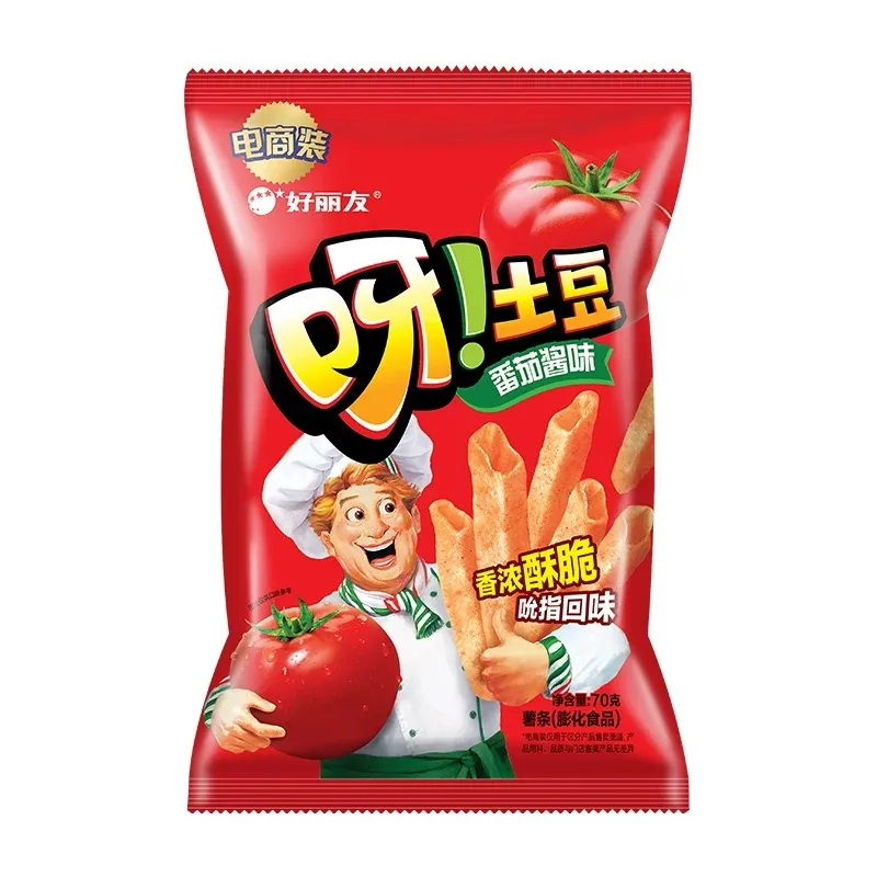 Salgadinho de batata sabor tomate
