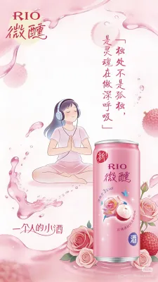 Coquetel com sabor de líchia e rosa