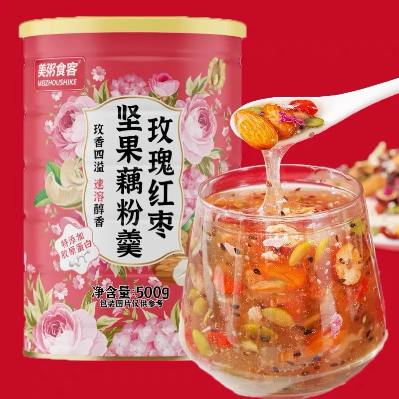 美粥食客玫瑰红枣坚果藕粉羹
