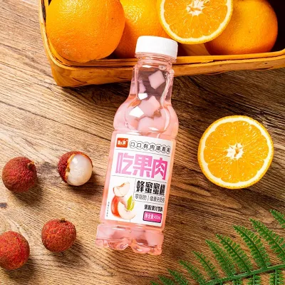 Suco de pêssego com mel com sagu