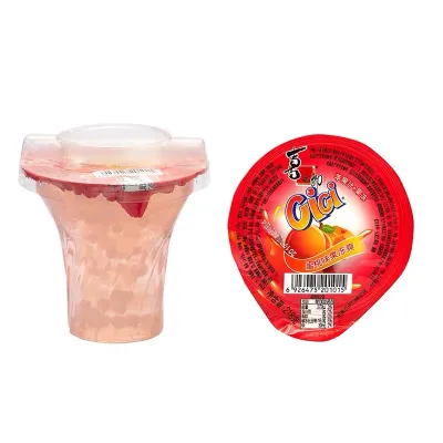 Suco de gelatina sabor pêssego