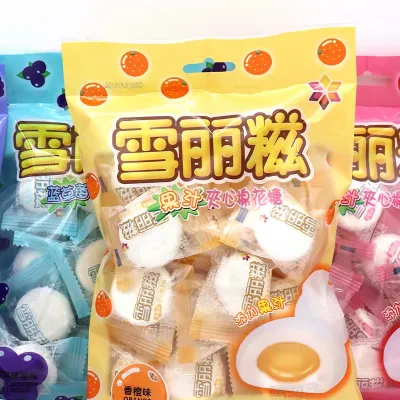 marshmallow recheado sabor laranja