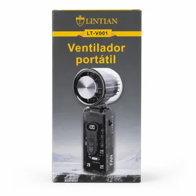 Ventilador portátil LINTIAN LT-V001, mini ventilador, carregamento USB, ideal para viagens ao ar livre