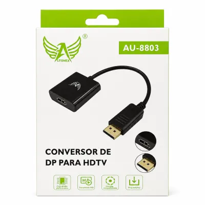 Conversor Altomex AU-8803 de DP para HDTV, suporte HD, design portátil