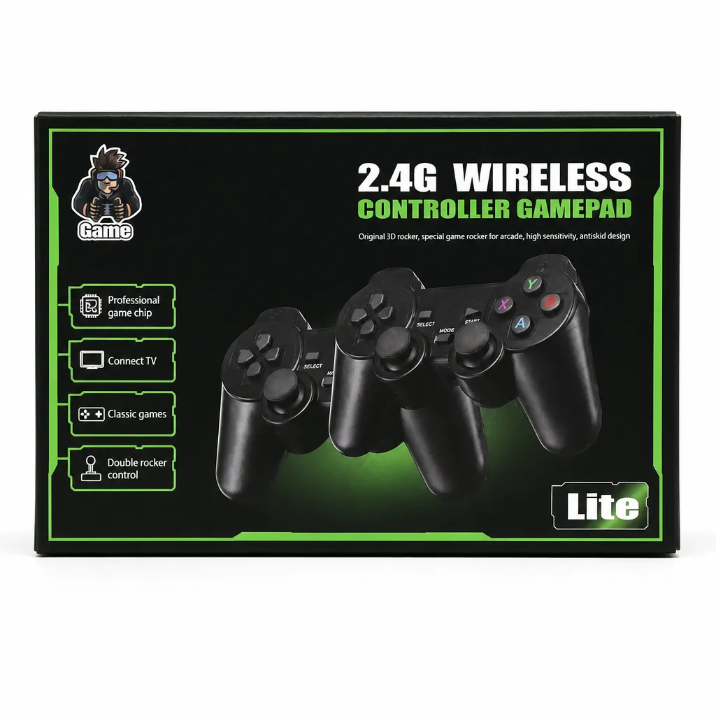Controle de jogo sem fio 2.4G para TV, cor preta, Lite