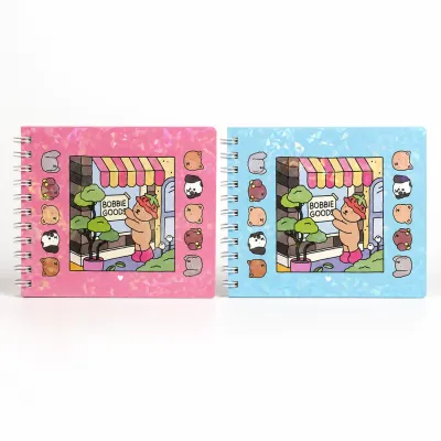 Livro infantil Bobbie Goods com ilustrações de animais fofos, ideal para desenhar e anotar, capa colorida, design bonito
