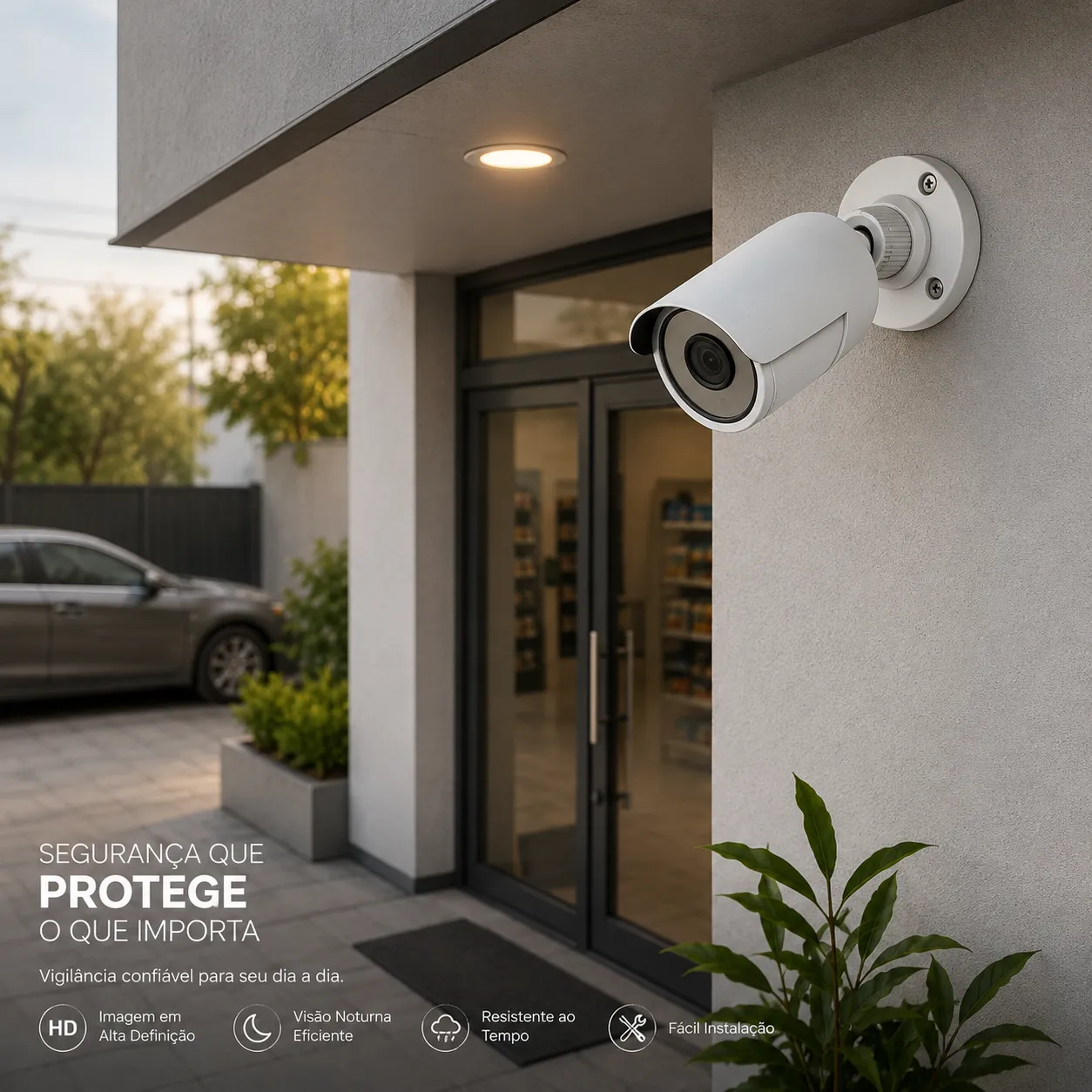 Câmera de vigilância AHD 1080P, alta definição, alta compatibilidade, ideal para uso interno e externo