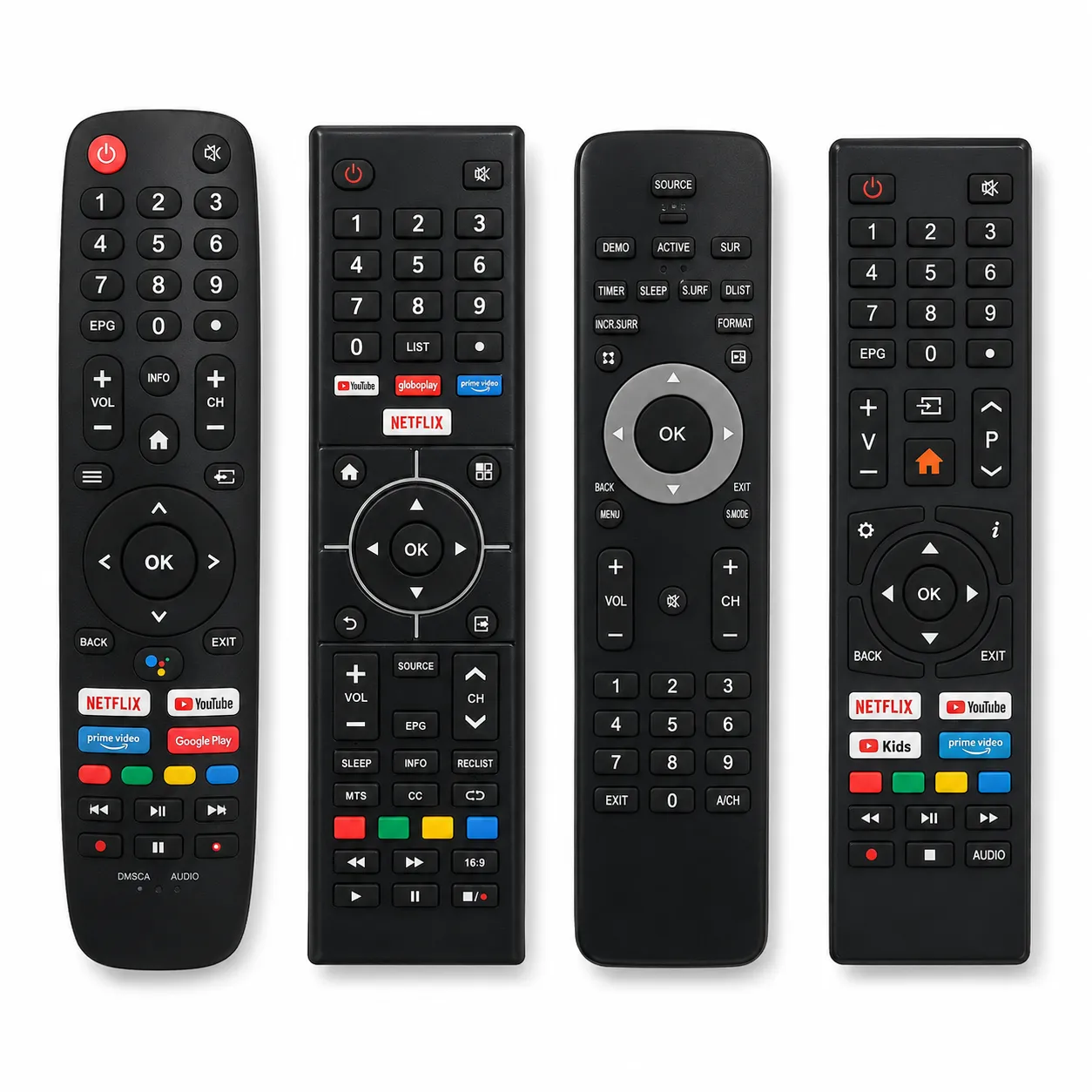 多功能电视遥控器,适用于智能电视,带Netflix和YouTube快捷键