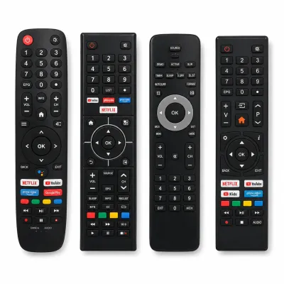 Controle remoto Multilaser multifuncional para TV, compatível com TVs inteligentes, com teclas de atalho para Netflix e YouTube