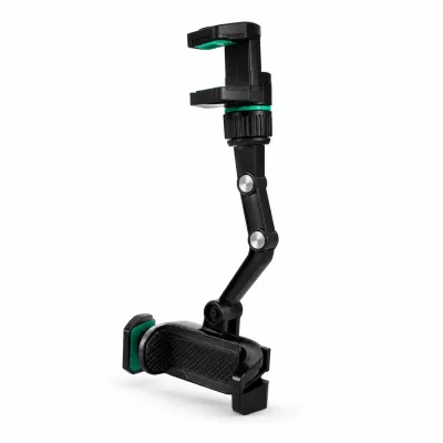 Suporte para celular ATOMO MO-803, rotação de 360 graus, compatível com vários celulares, disponível nas cores verde e cinza