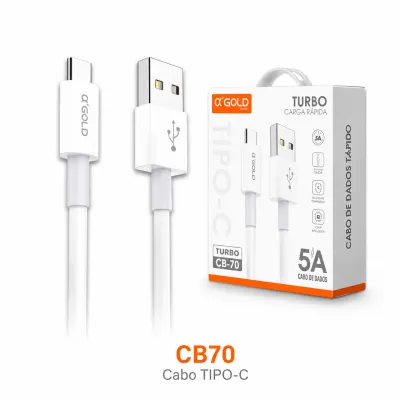 Cabo de dados α GOLD TIPO-C 5.0A 1 metro com chip inteligente