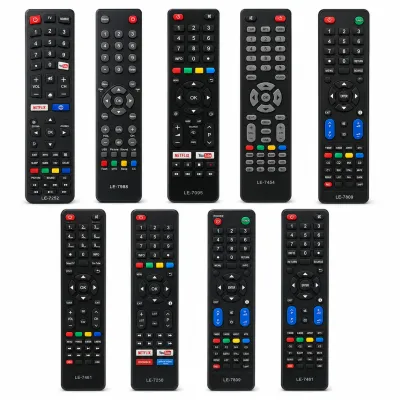 Controle remoto Philco para TV, com botão de atalho para Netflix, preto, compatível com várias marcas