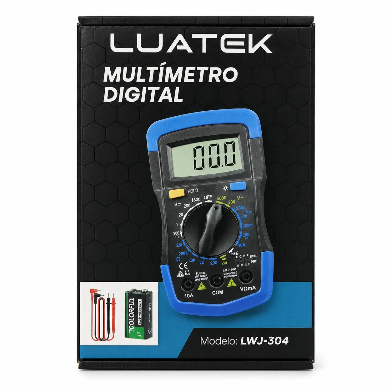LUATEK 数字万用表 LWJ-304,带90天保修,适用于多种测量