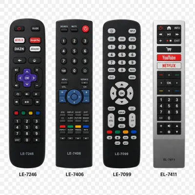 Controle remoto AOC, compatível com TVs inteligentes, suporta Netflix, DAZN, Deezer, preto
