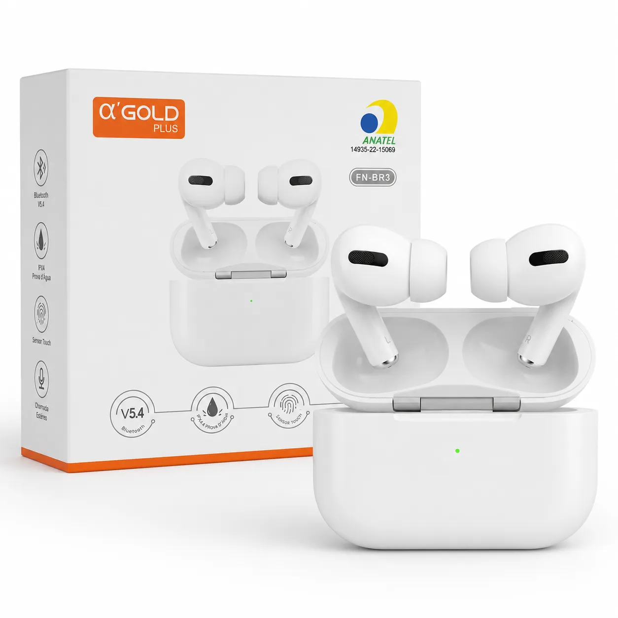 Fones de ouvido Bluetooth α'GOLD PLUS V5.4 sem fio