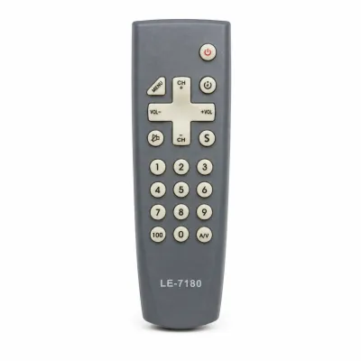 Controle remoto sem Toshiba LE-7180, compatível com várias TVs, design simples e funcionalidade completa
