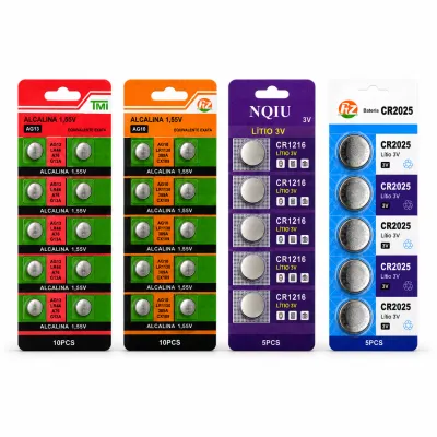 Bateria de botão CR216 3V Várias especificações para dispositivos eletrônicos