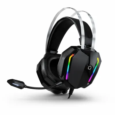 Fone de ouvido gamer DELTA F503 RGB PRO, com iluminação RGB, confortável para uso em jogos