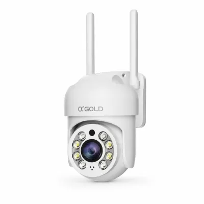 Câmera de Monitoramento Sem Fio αGOLD CAM-03, Inteligente e Colorida, Controle Remoto pelo Celular