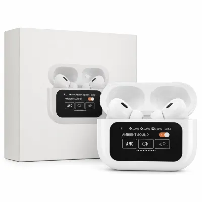 Fones de ouvido Bluetooth ANC/ENC com redução de ruído dupla e controle por toque